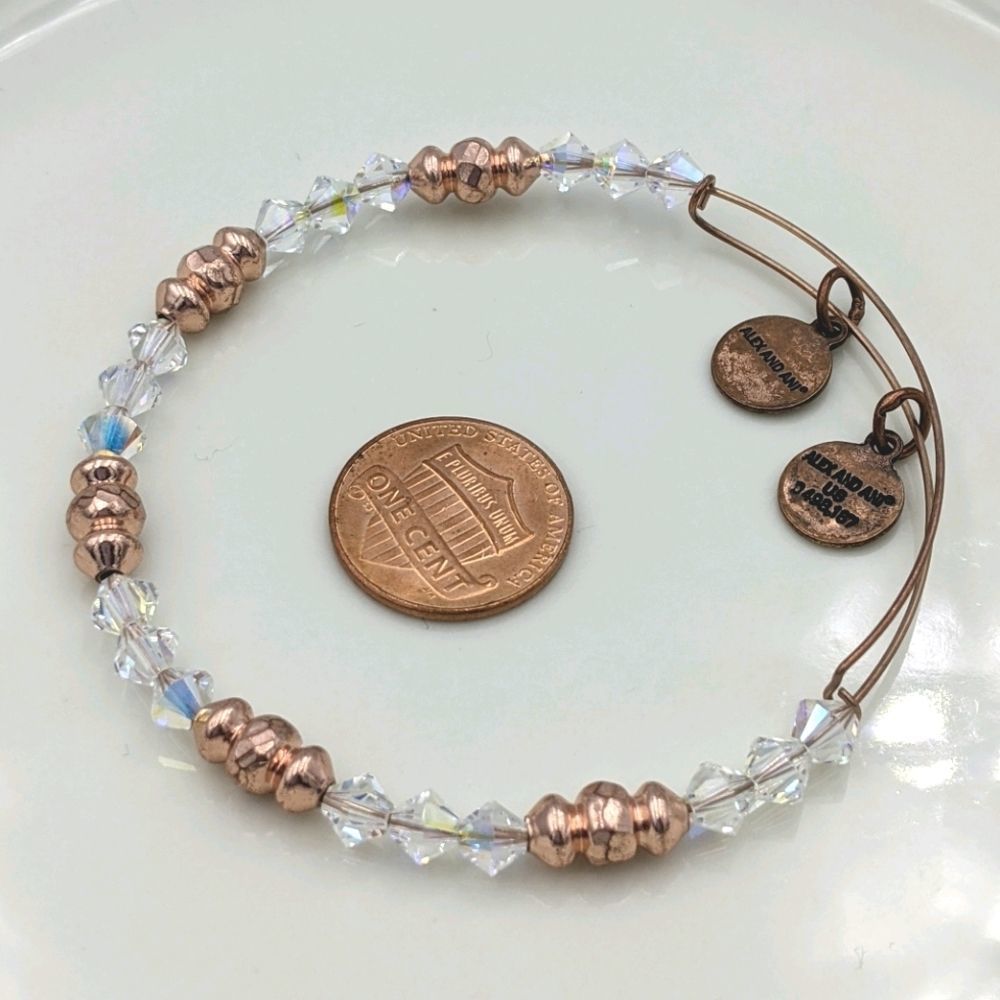 Alex and Ani Rose Gold Swarvoski Crystal Bracelet